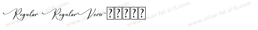 Regular RegularVersi字体转换
